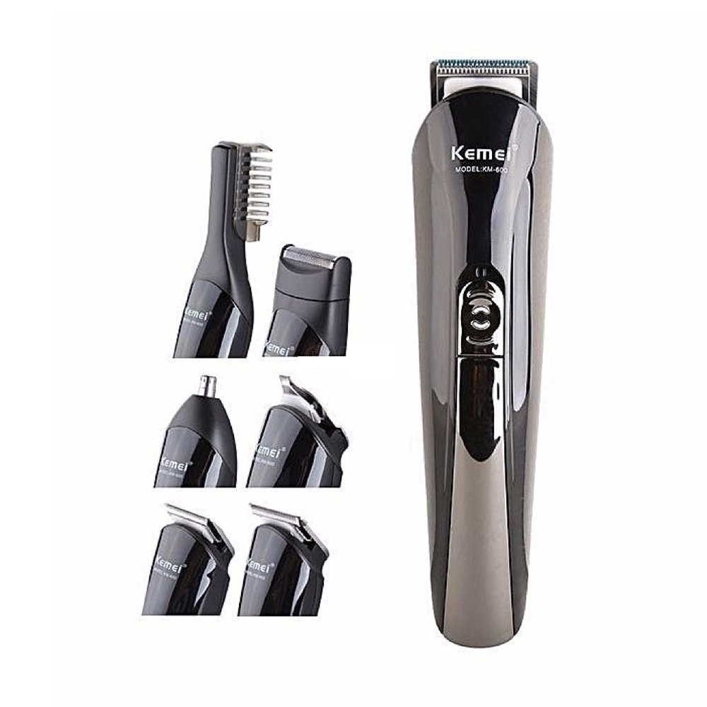 Kemei KM - 600 Professional Hair Trimmer 6 In 1 Hair Clipper Shaver Sets Electric Shaver Beard Trimmer Hair Cutting Machine