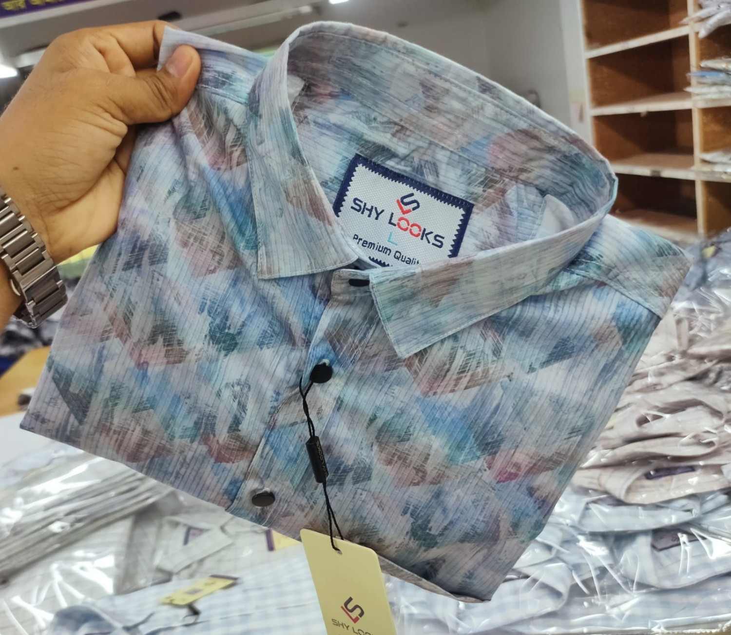 Premium full Sleeve China Magnet Print Shirt