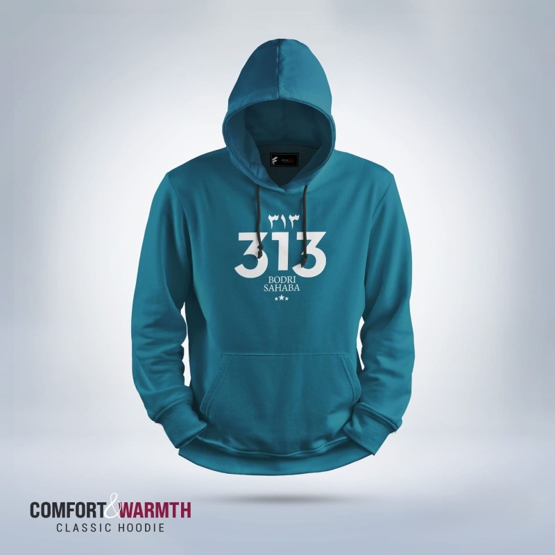 313 Bodri Sahaba Islamic Hoodie (Turkish Blue)