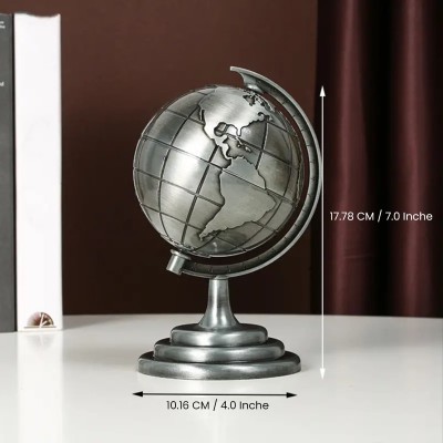 World Map 3D Rotating Glove Decoration Gift- Silver